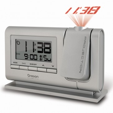 CLASSIC PROJECTION ALARM CLOCK (SILVER)